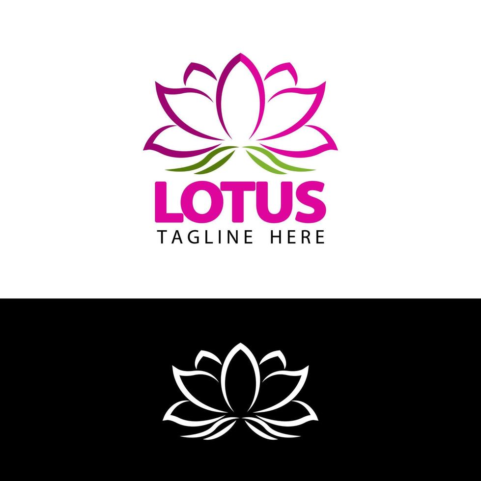lotus logo template design vector