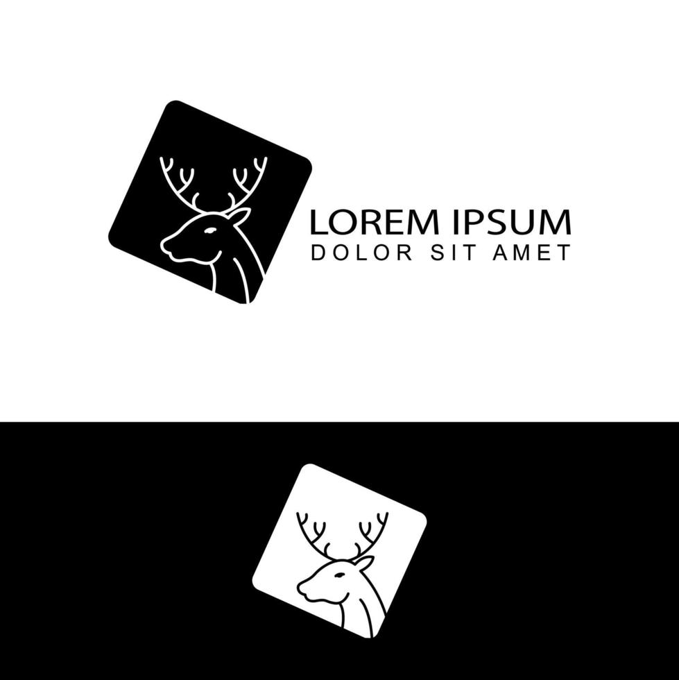 deer logodeer logo template design vector