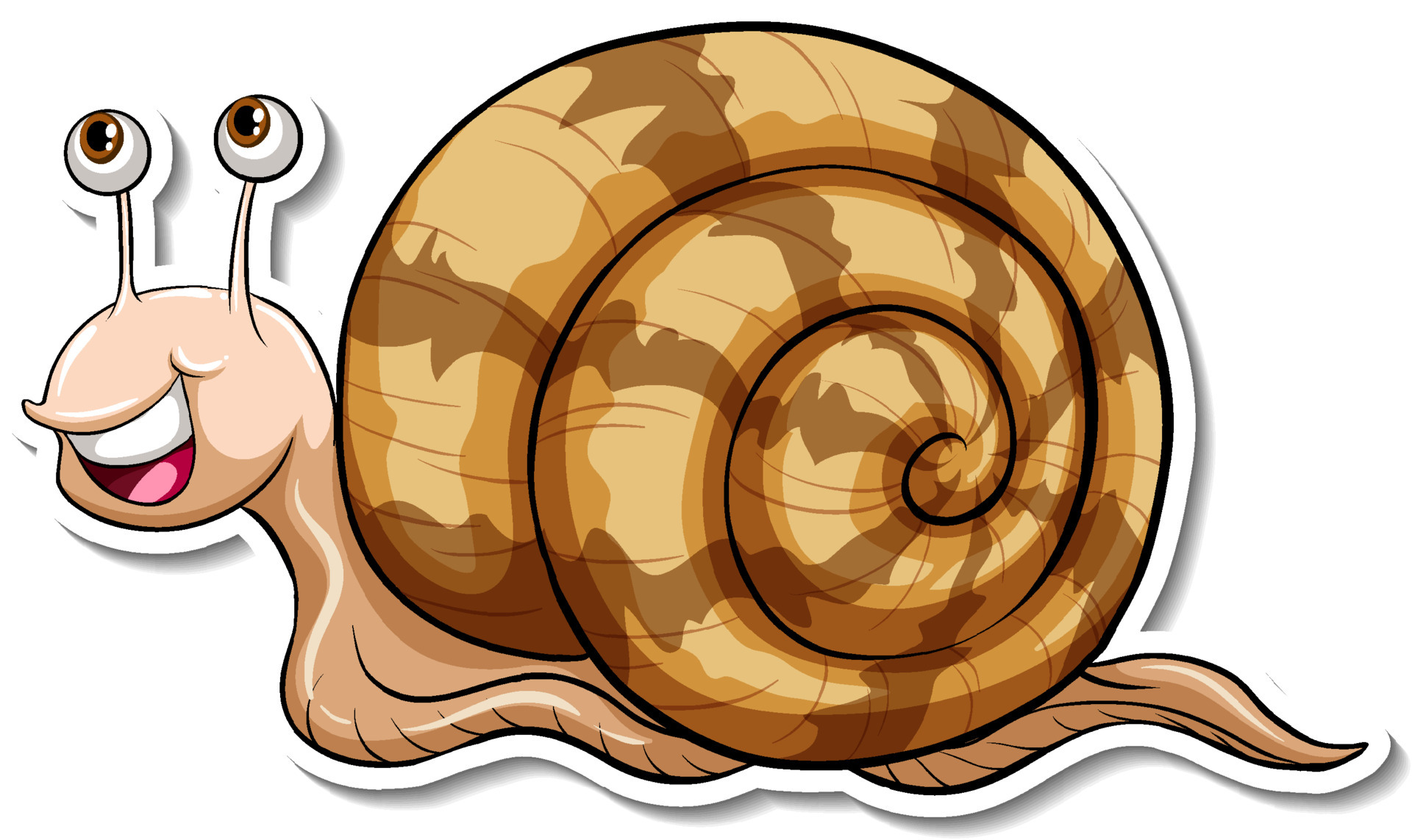 Snail animal cartoon sticker 4448035 Vector Art at Vecteezy