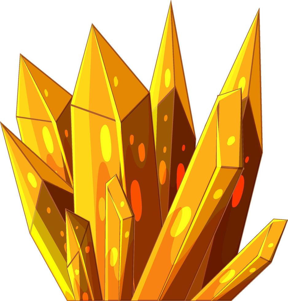 Yellow crystal in cartoon style 4448040 Vector Art at Vecteezy