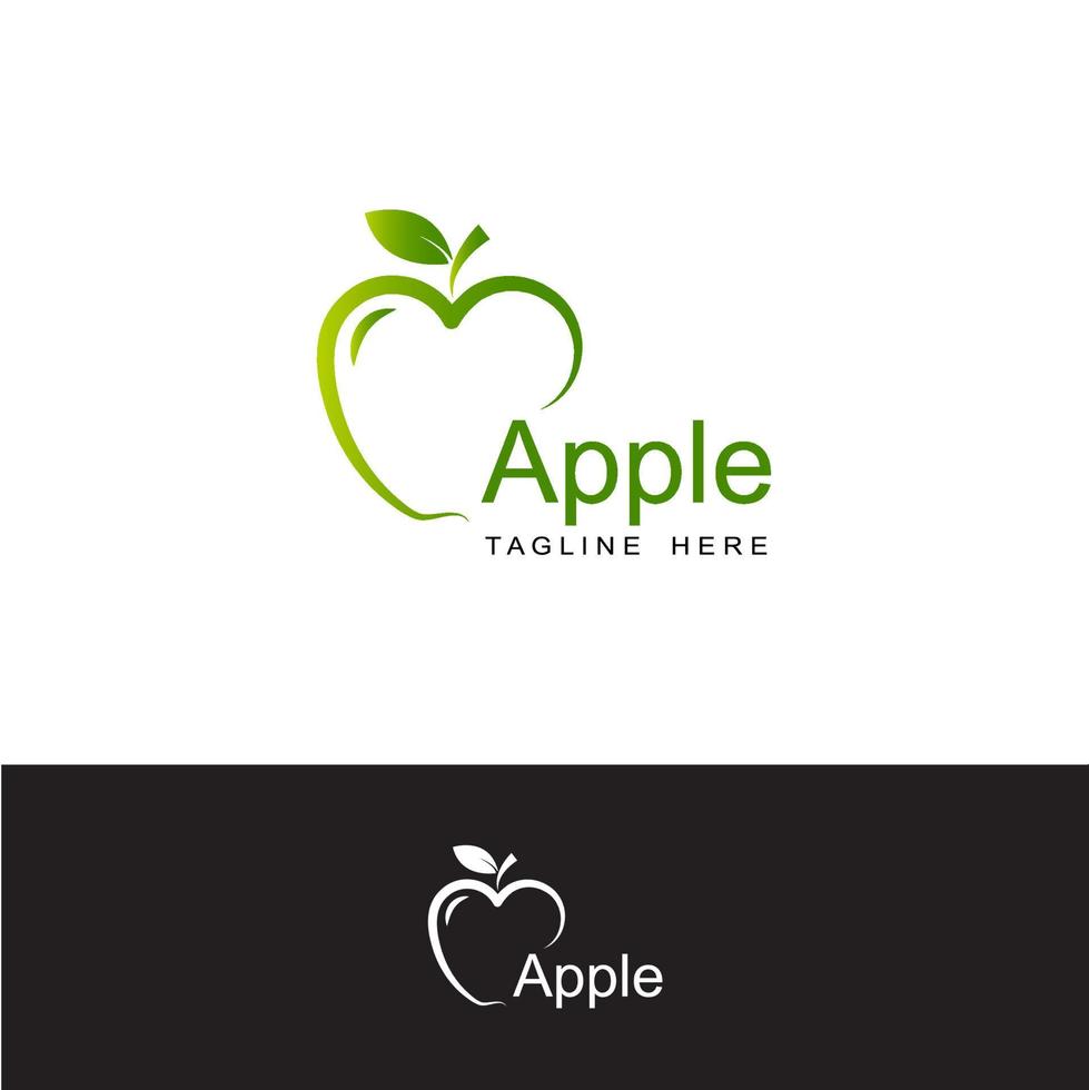 vector de diseño de plantilla de logotipo de manzana