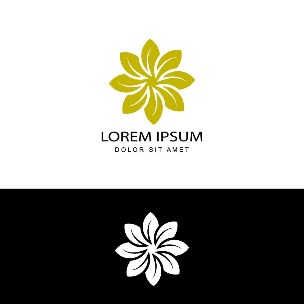 floral flower logo template design vector