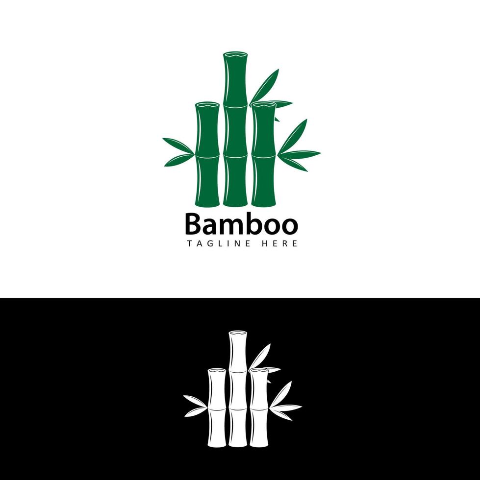 bamboo logo template design vector