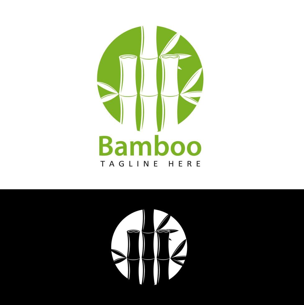 bamboo logo template design vector