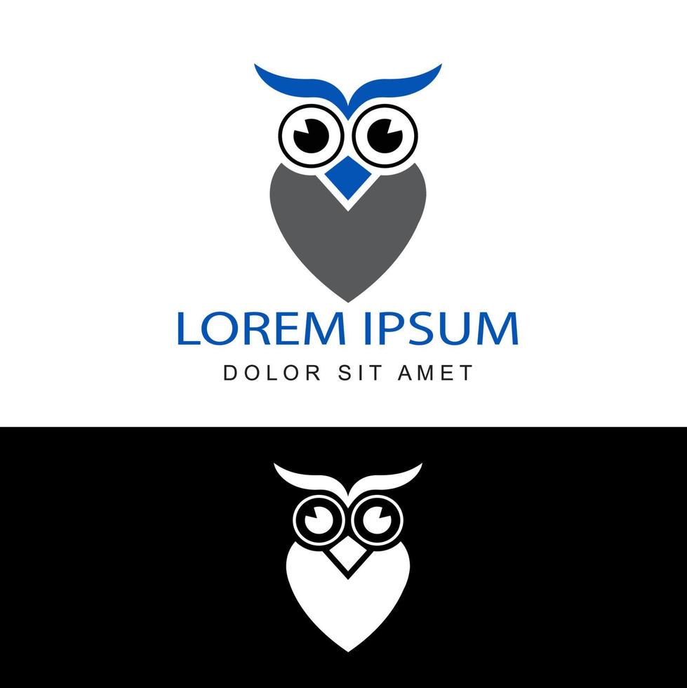 owl logo template design vector