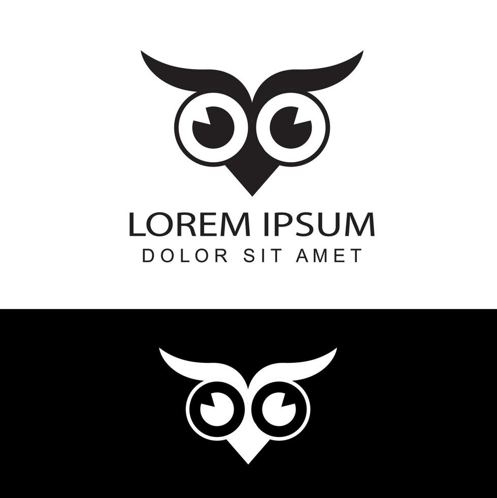 owl logo template design vector