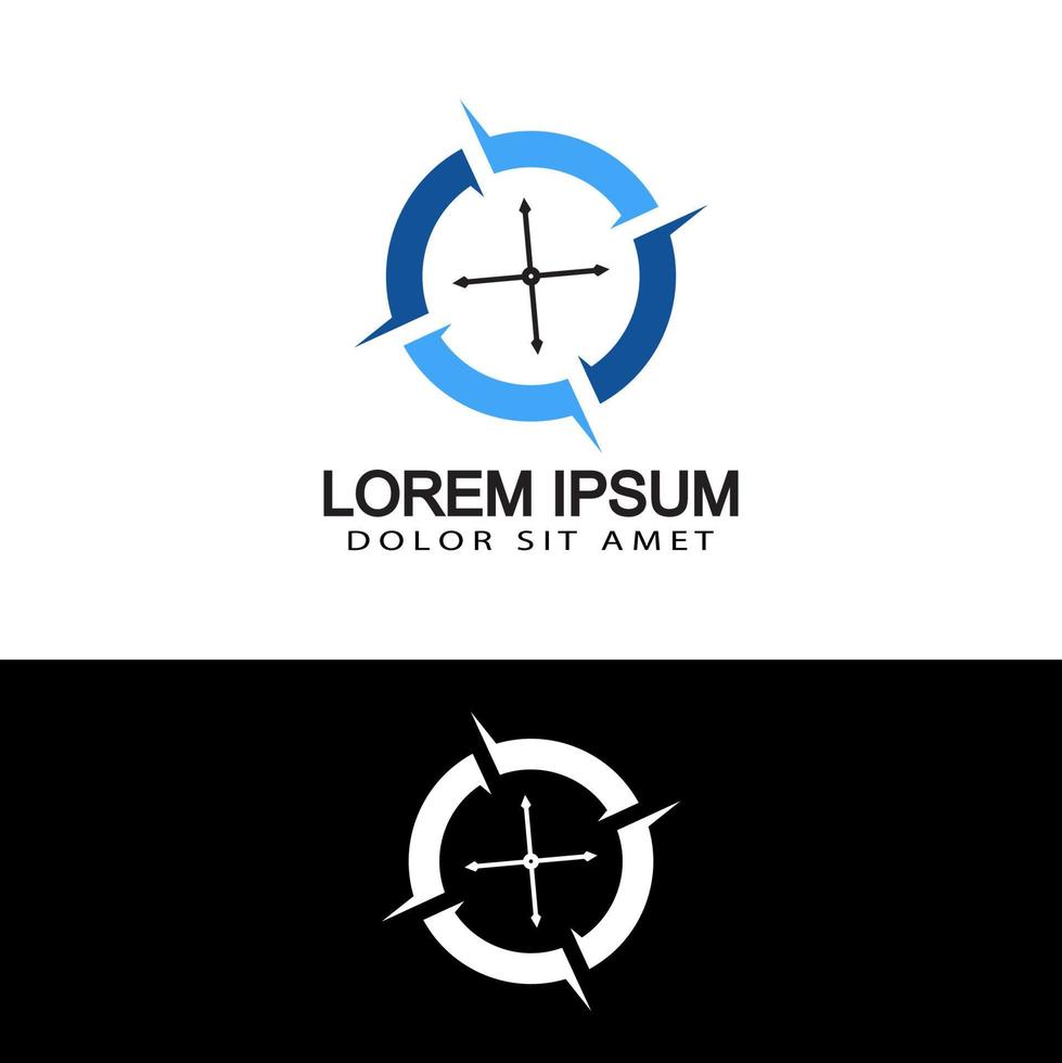 compass logo template design vector