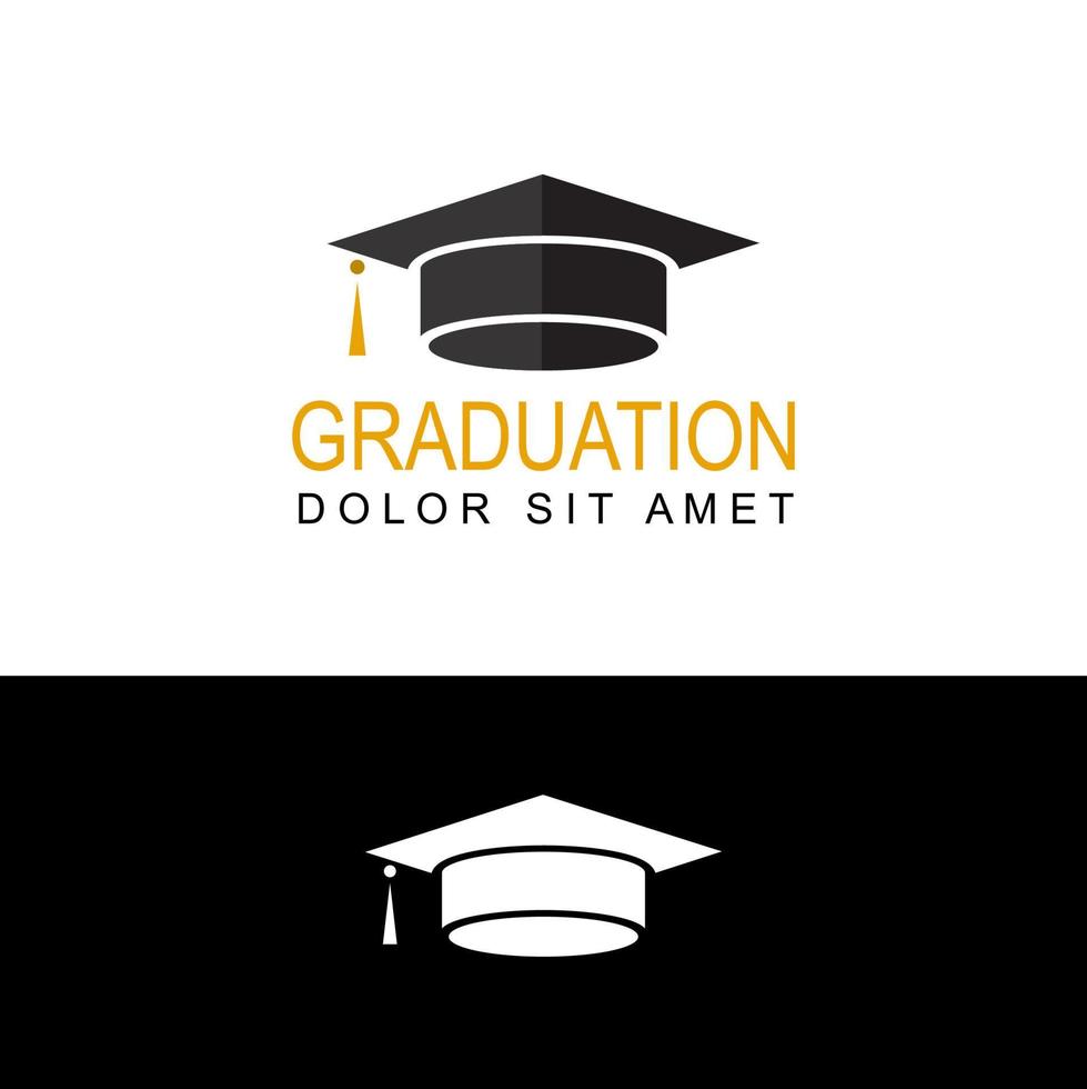 graduation logo template design vector