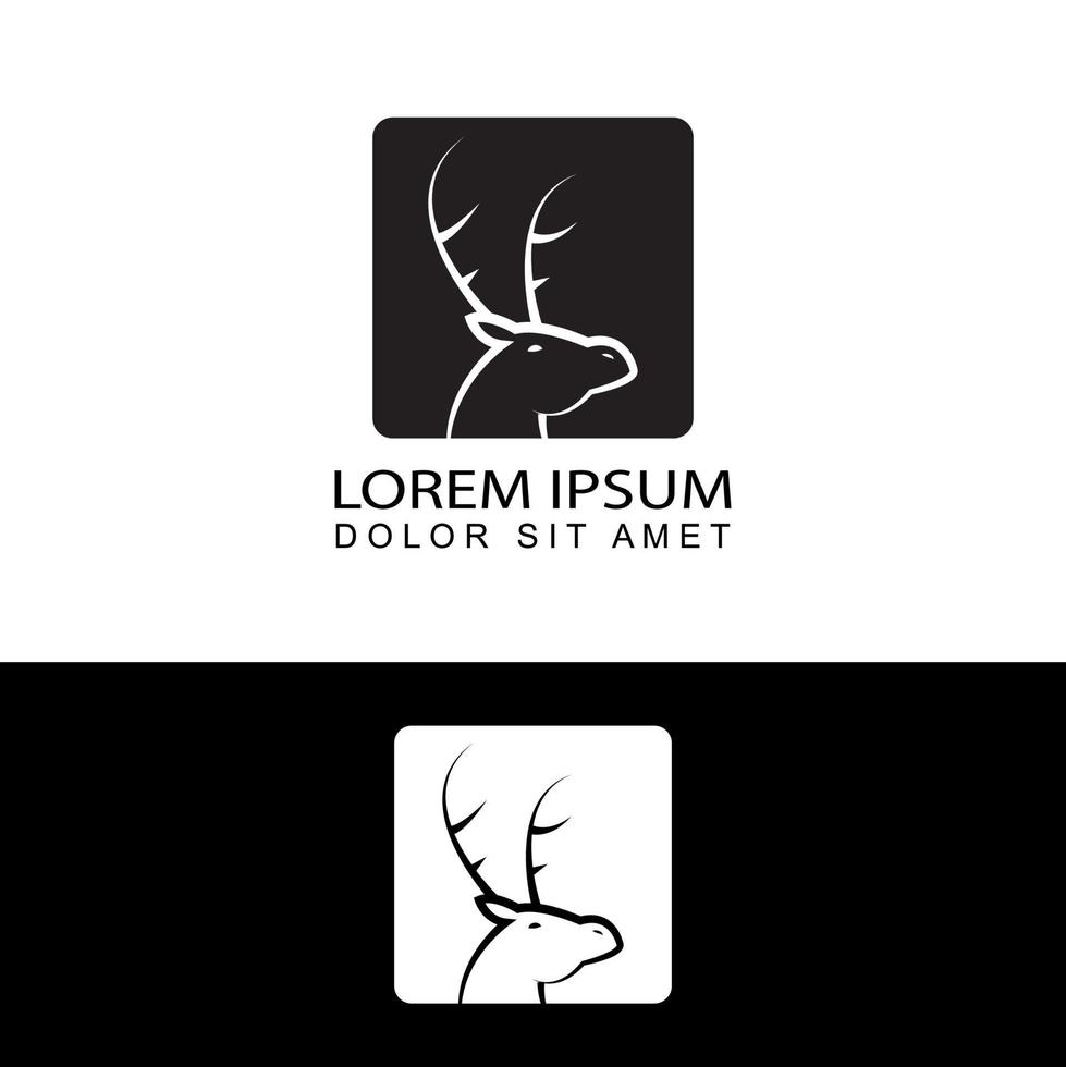 deer logo template design vector