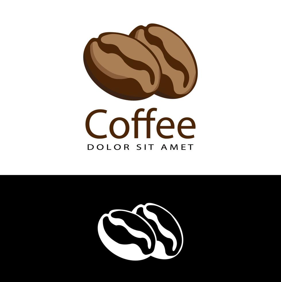 coffee seed logo template design vector