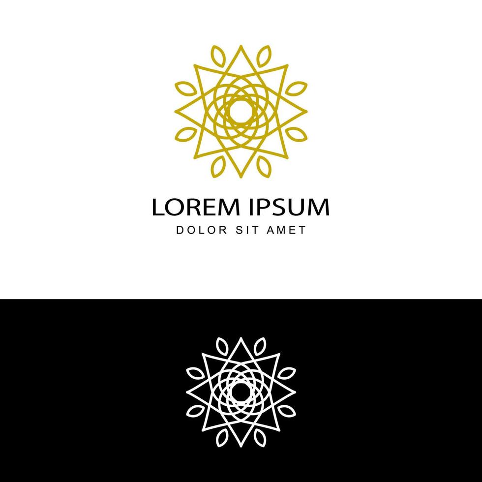 lotus logo template design vector