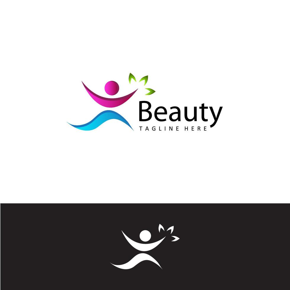 health people beauty logo template design vector