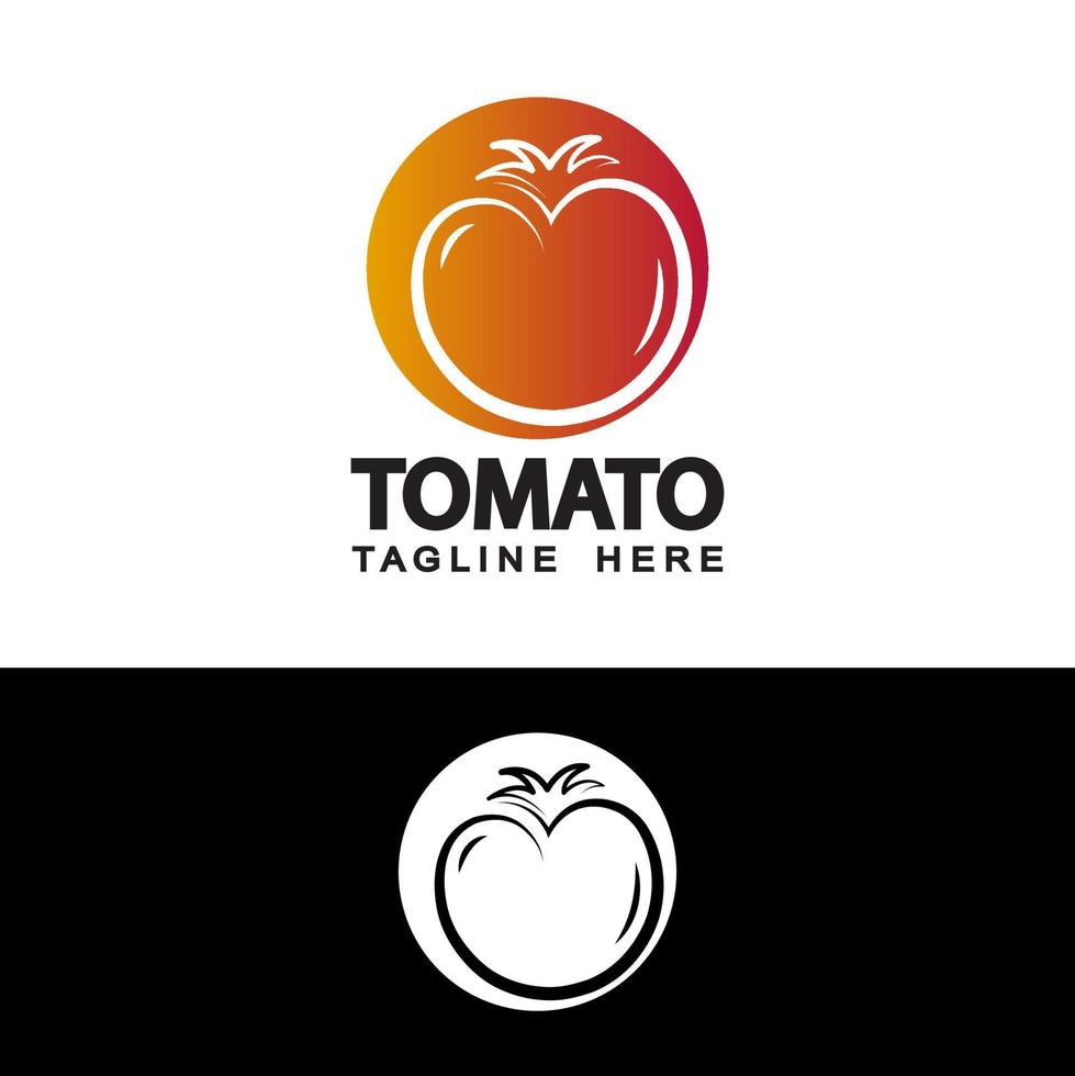 vector de diseño de plantilla de logotipo de tomate