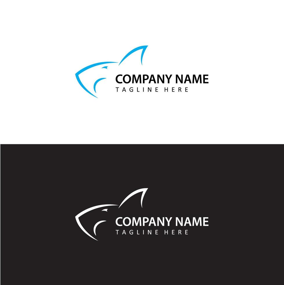vector de diseño de plantilla de logotipo de tiburón