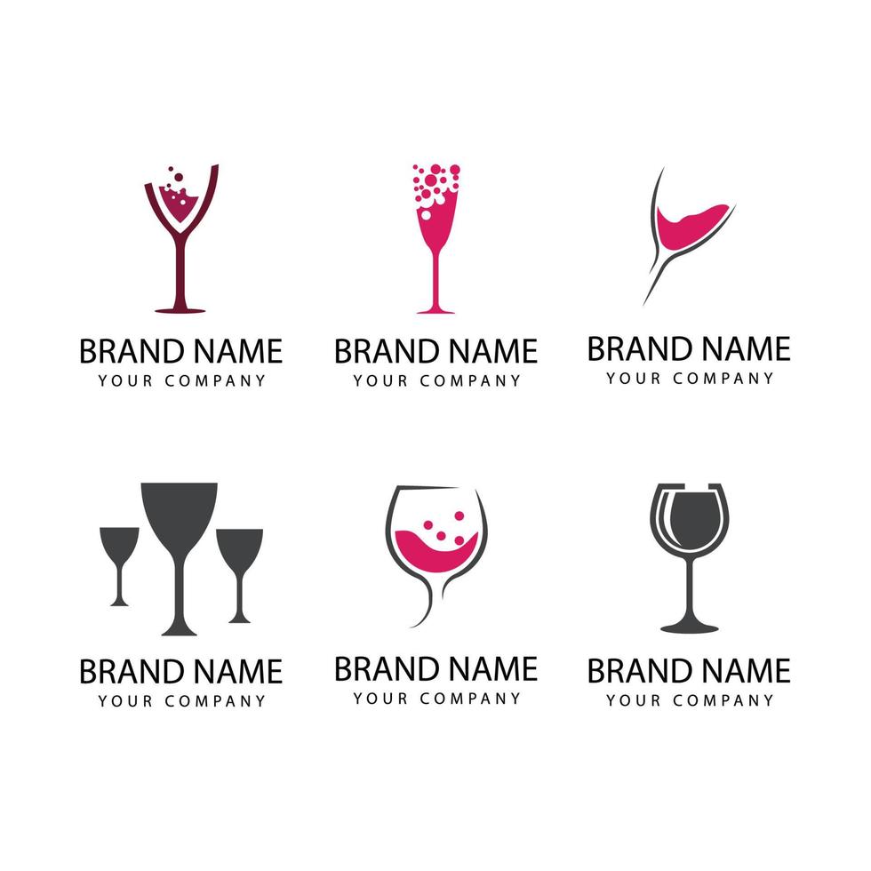 wine glass icon vector illustration template