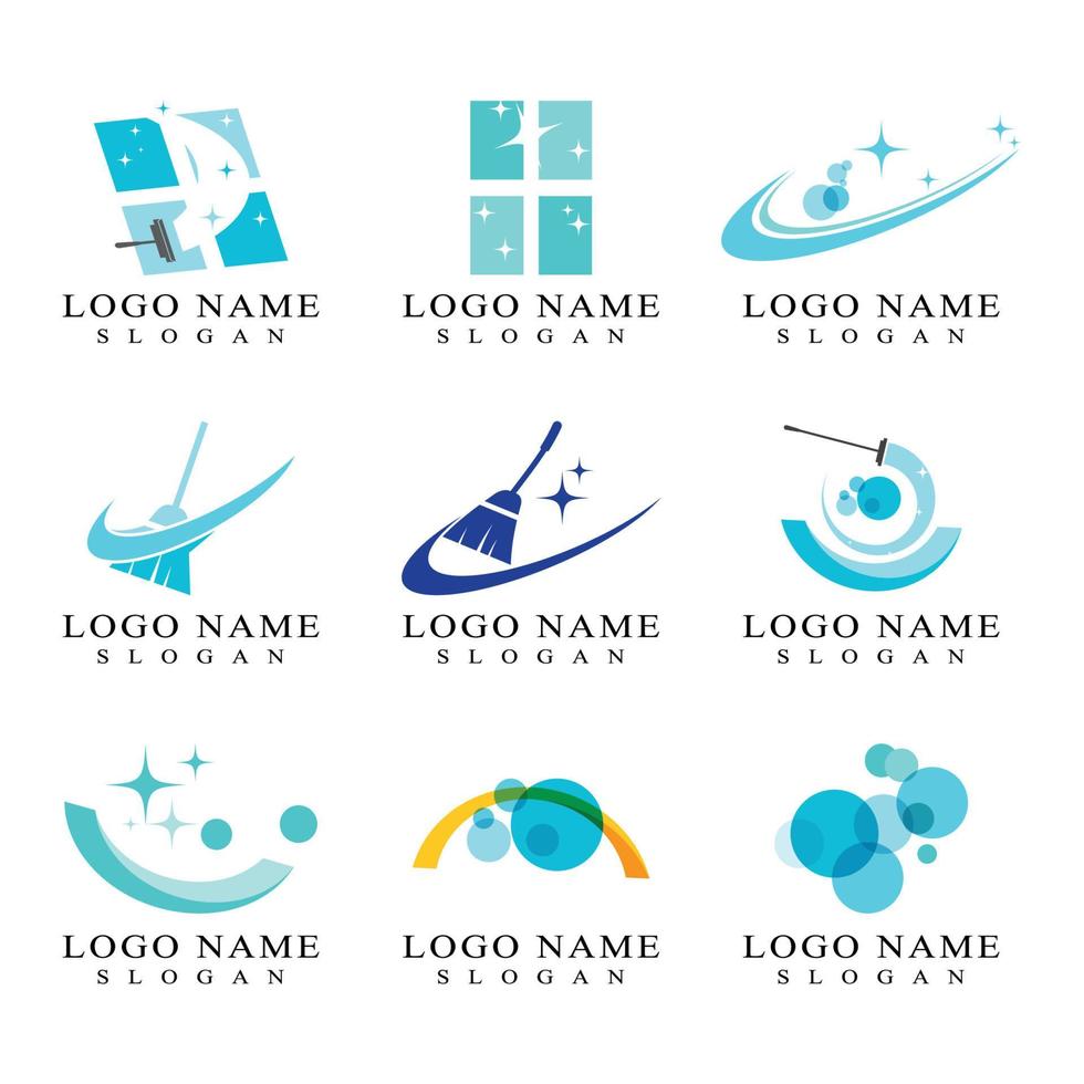 Cleaning logo and symbol ilustration vector template