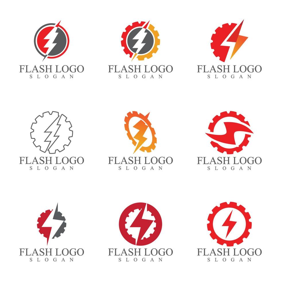 Lightning set logo vector illustrationLightning set logo vector illustration