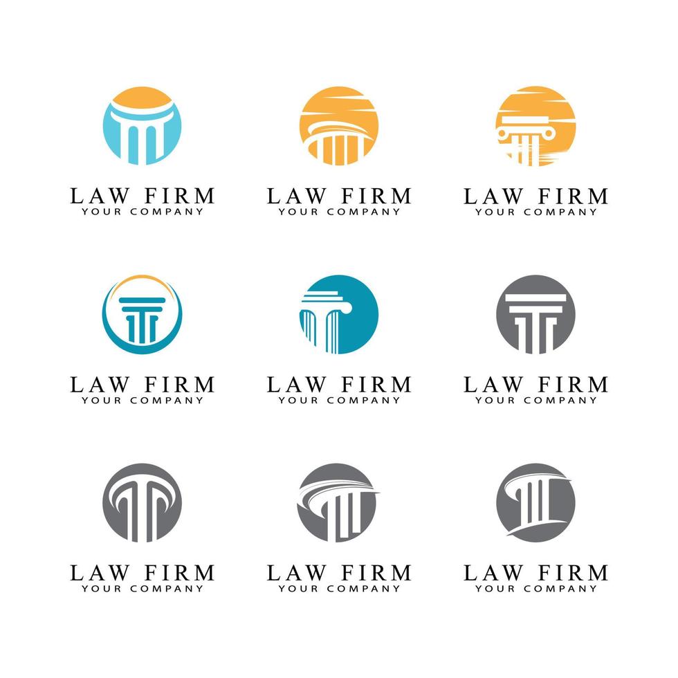 Column Logo Template vector icon illustration design