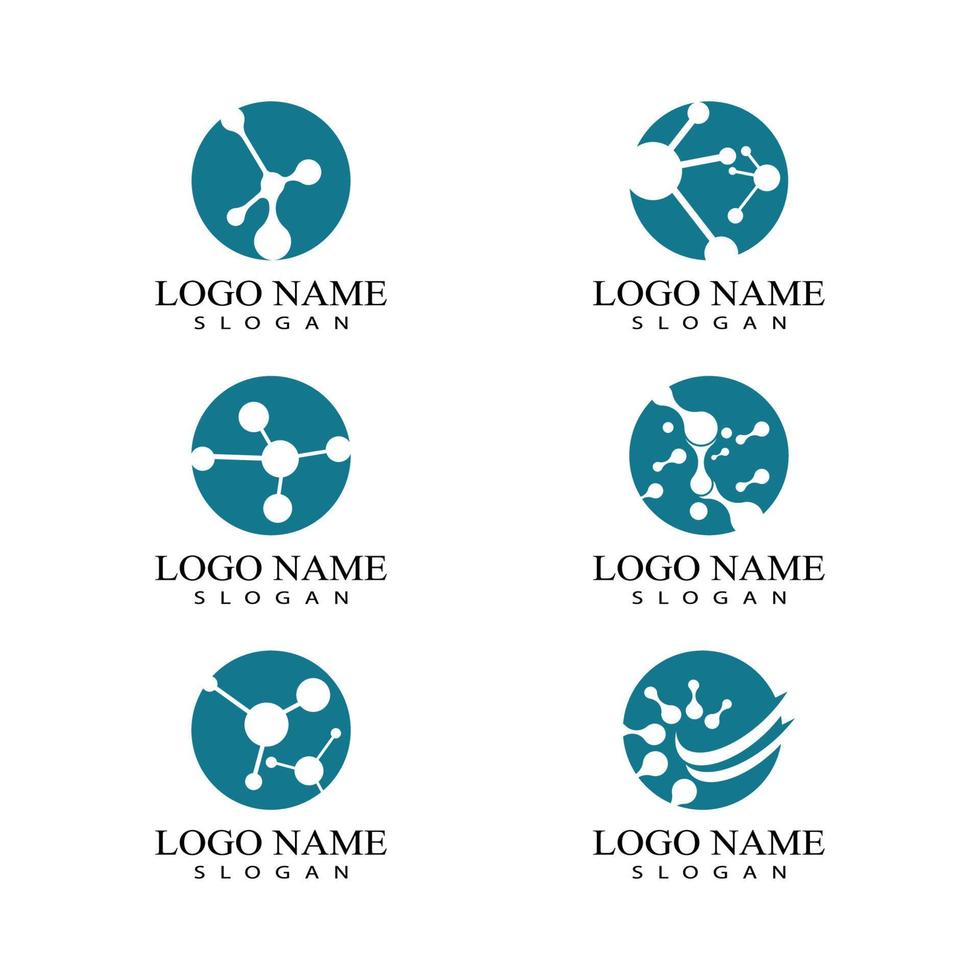 Molecule symbol logo template vector illustration design