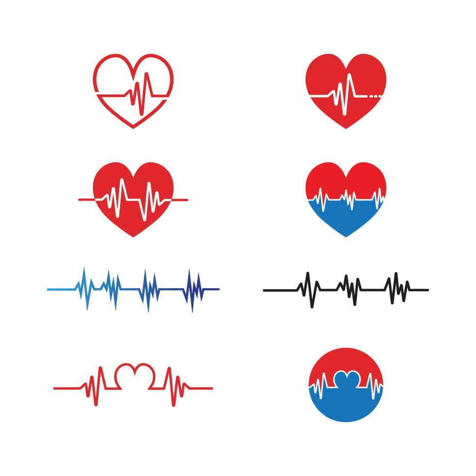 Art design health medical heartbeat pulse vector template