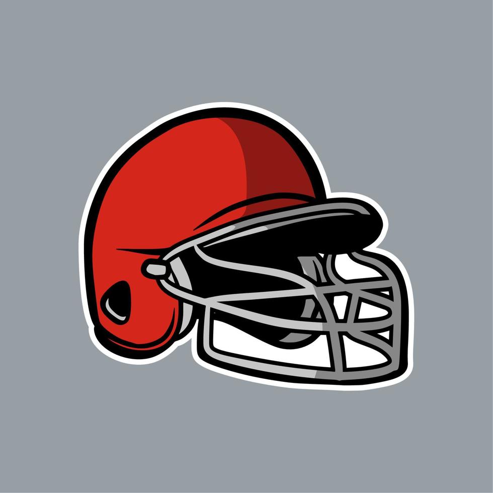 béisbol rojo casco logo icono vector activo