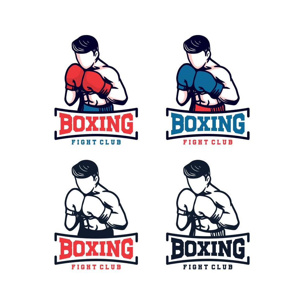paquete de ilustración de hombre de vector de diseño de camiseta de club de lucha de boxeo