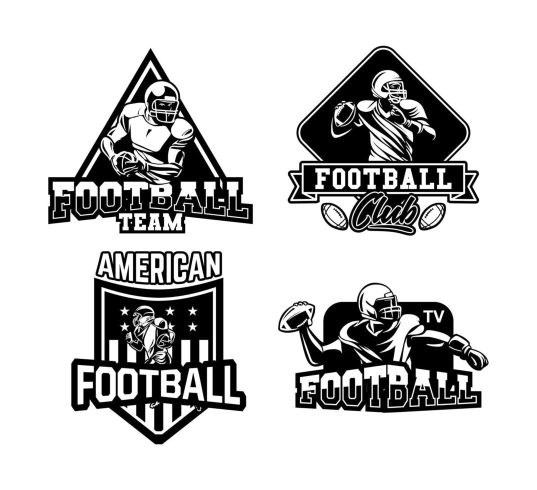 símbolo de fútbol americano, insignia para equipo, club o competición vector