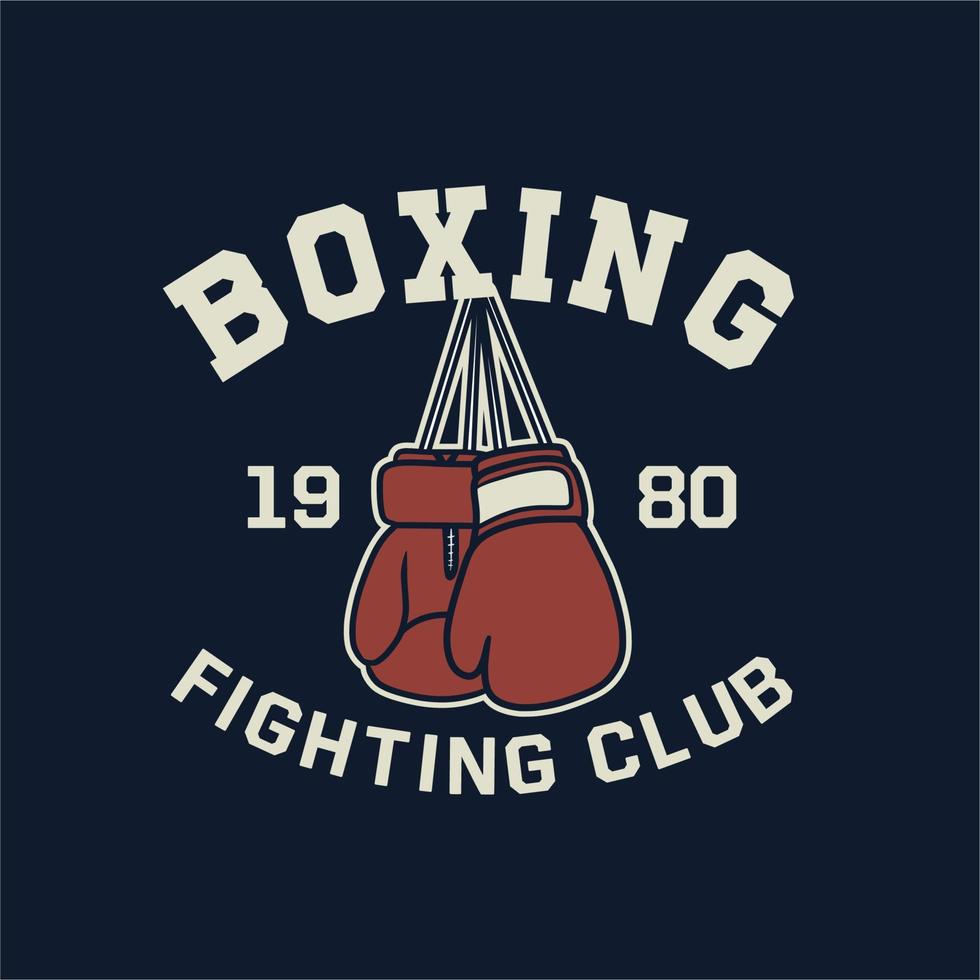 boxing fighting club t shirt design illustration glove poster vector