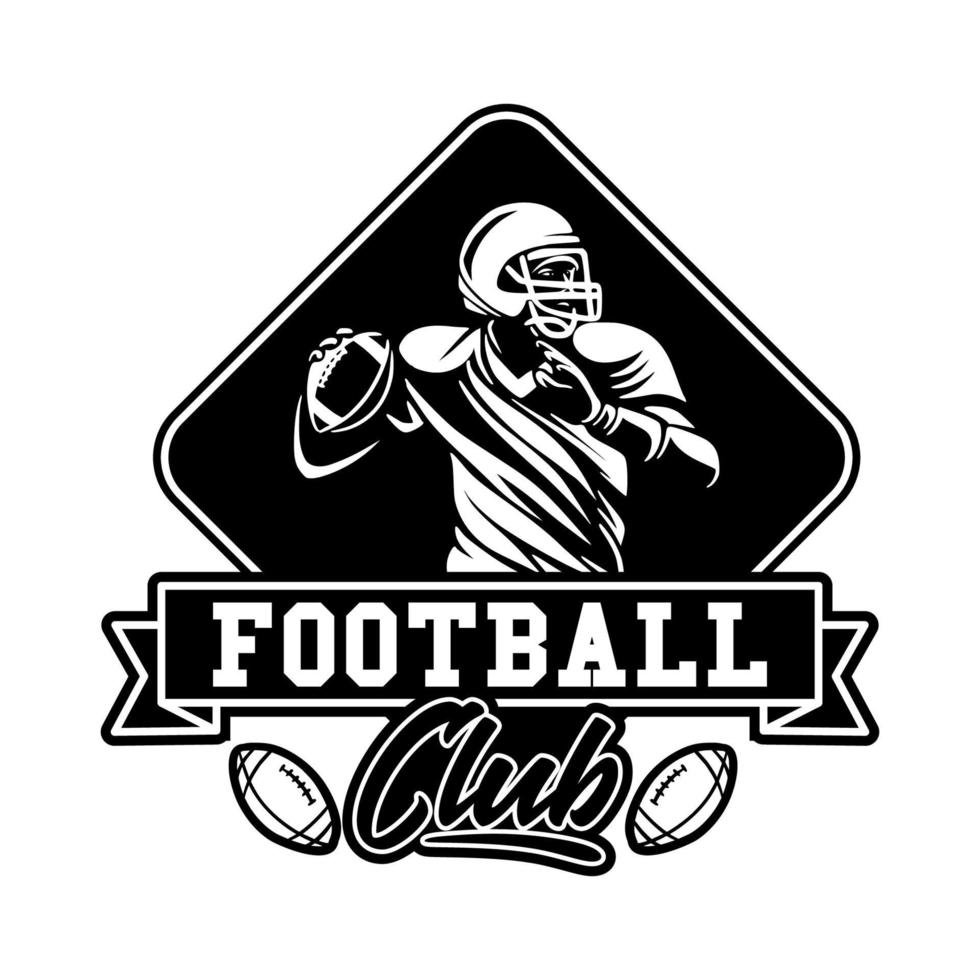 american football club badge vector sign 4448978 Vector Art at Vecteezy