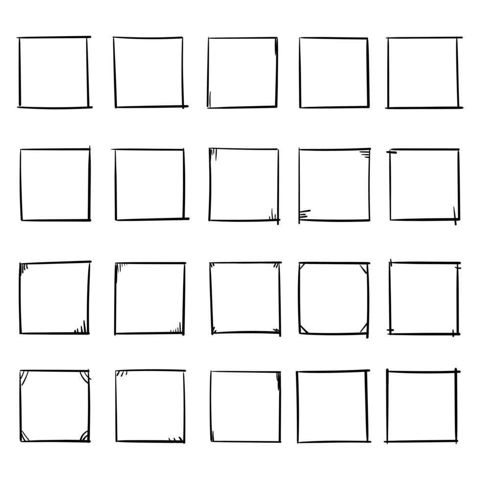 Set of 20 pieces different squares - Vector illustration