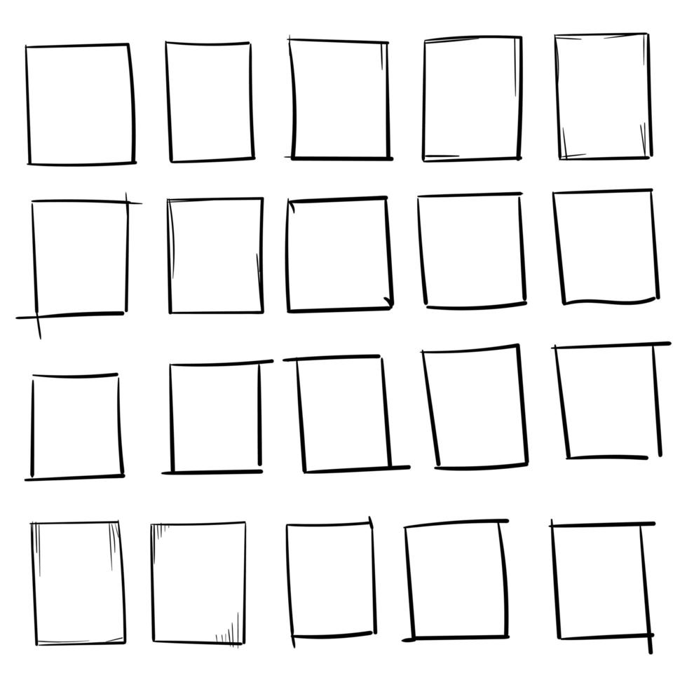 Set of 20 pieces different rectangles - Vector illustration