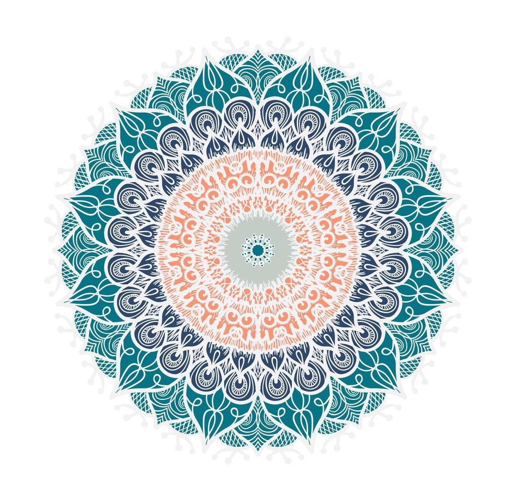 Mandala Line Template vector