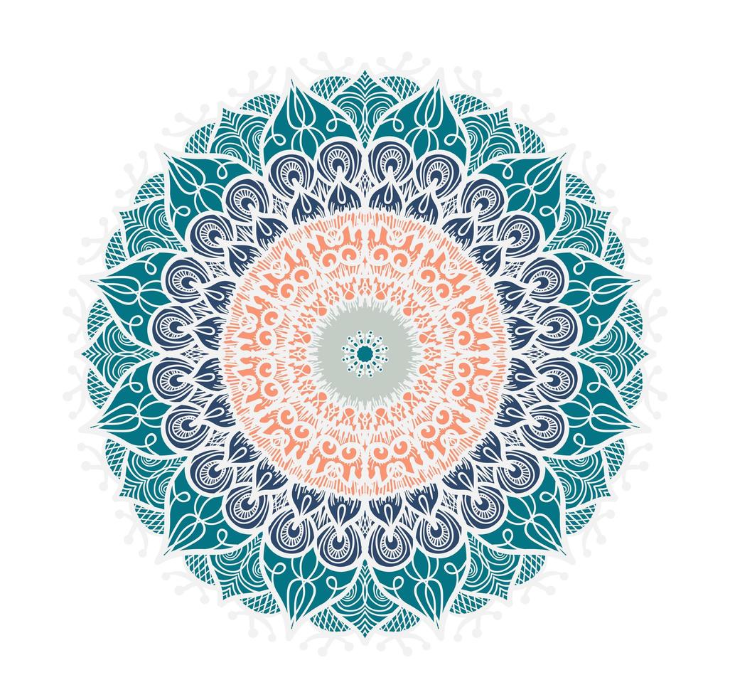 Mandala Line Template vector