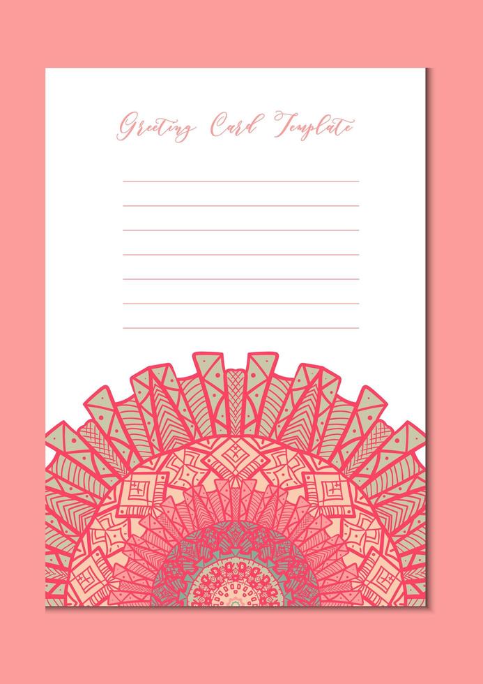 Mandala oriental template card vector