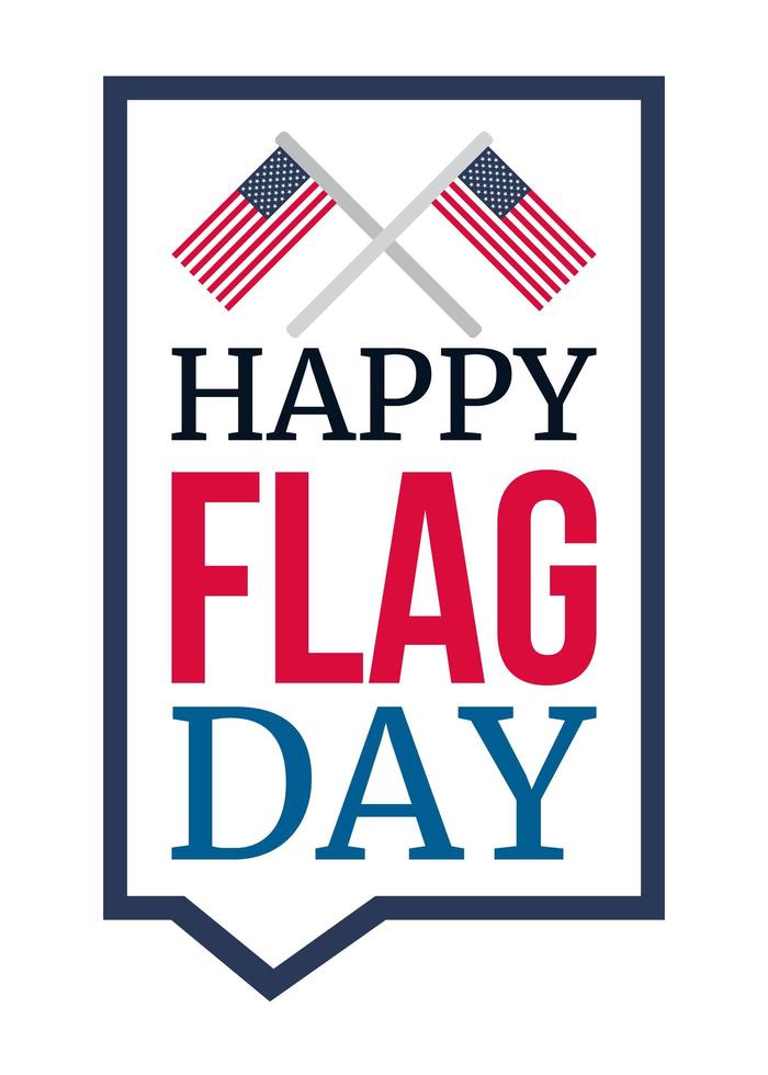 American Flag Day vector