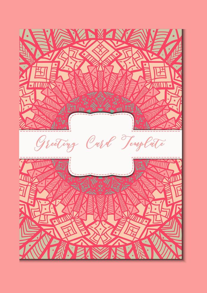 Mandala oriental template card vector