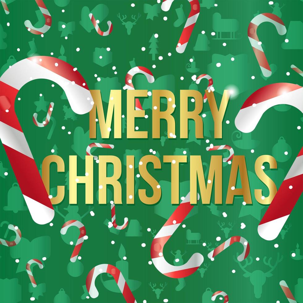 Merry Christmas With Candy Cane 4449141 Vector Art at Vecteezy