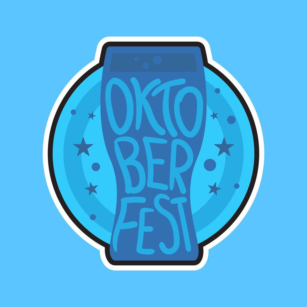 insignia de letras oktoberfest vector