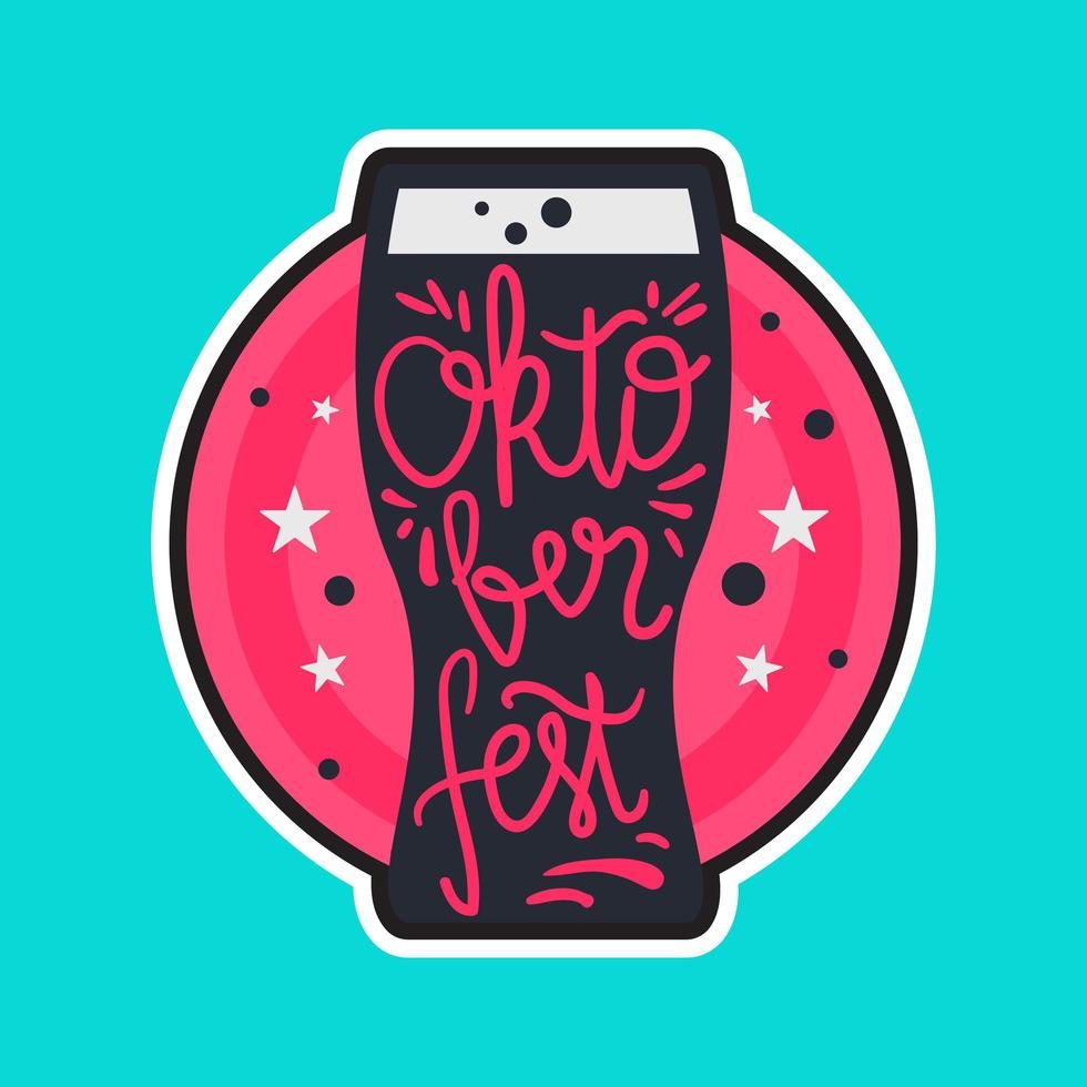 Oktoberfest Lettering Badge vector