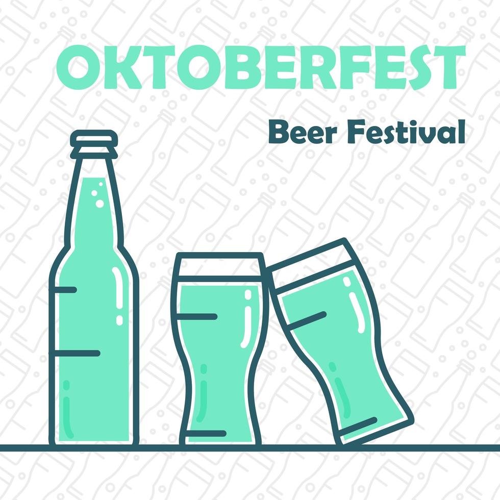 banner de cerveza oktoberfest vector