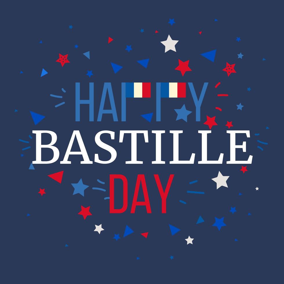 Happy Bastille Day vector