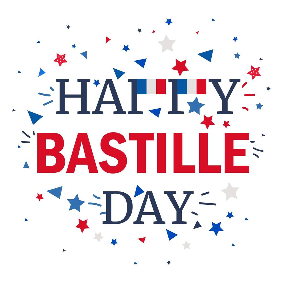 Happy Bastille Day vector