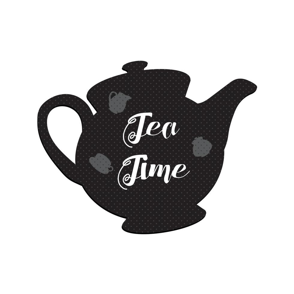 ilustración de la hora del té vector