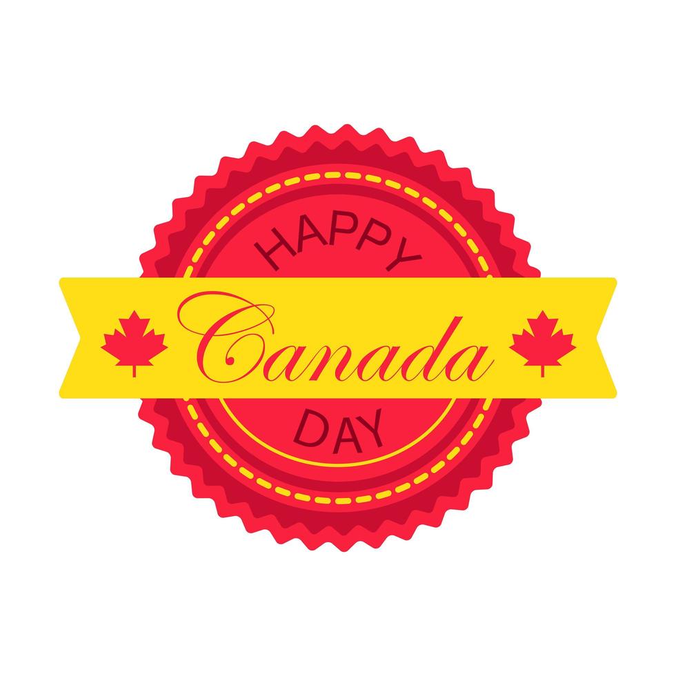 feliz dia DE CANADA vector