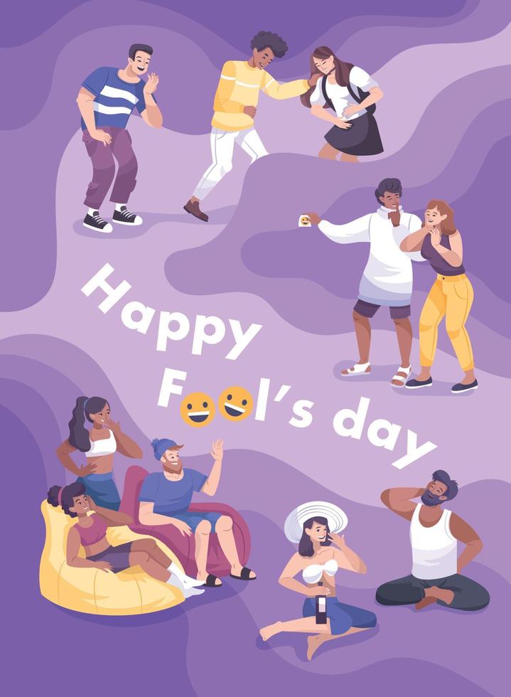 All Fools Day Composition vector