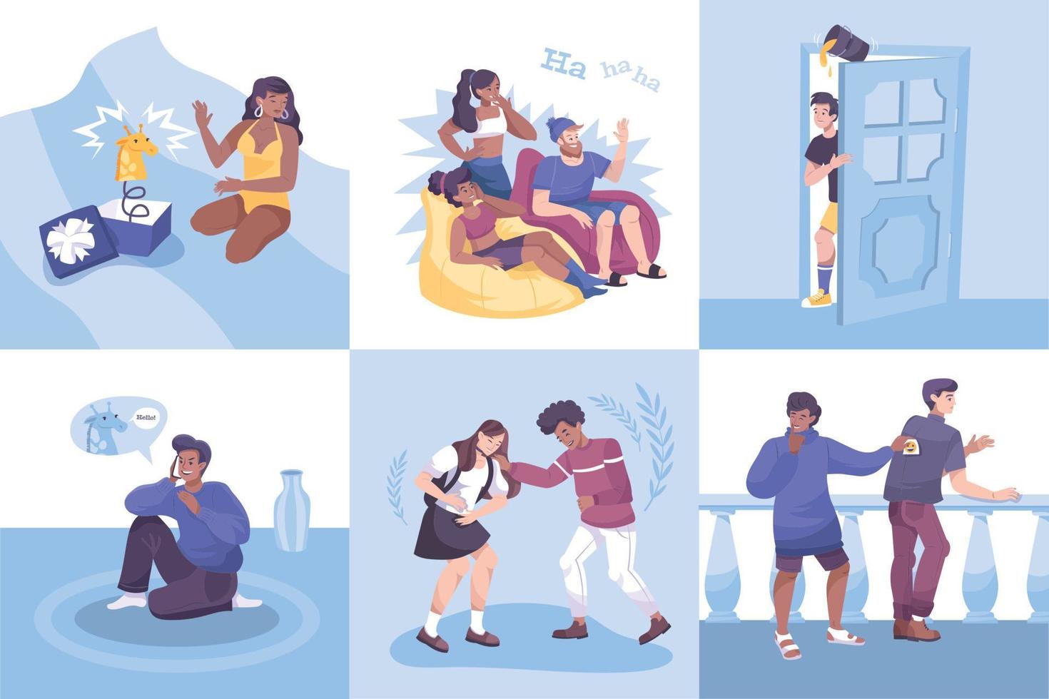 Fools Pranks Design Concept vector
