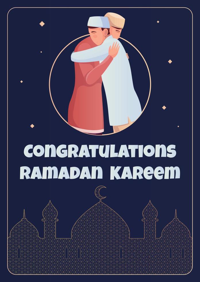 Ramadan Flat Card vector