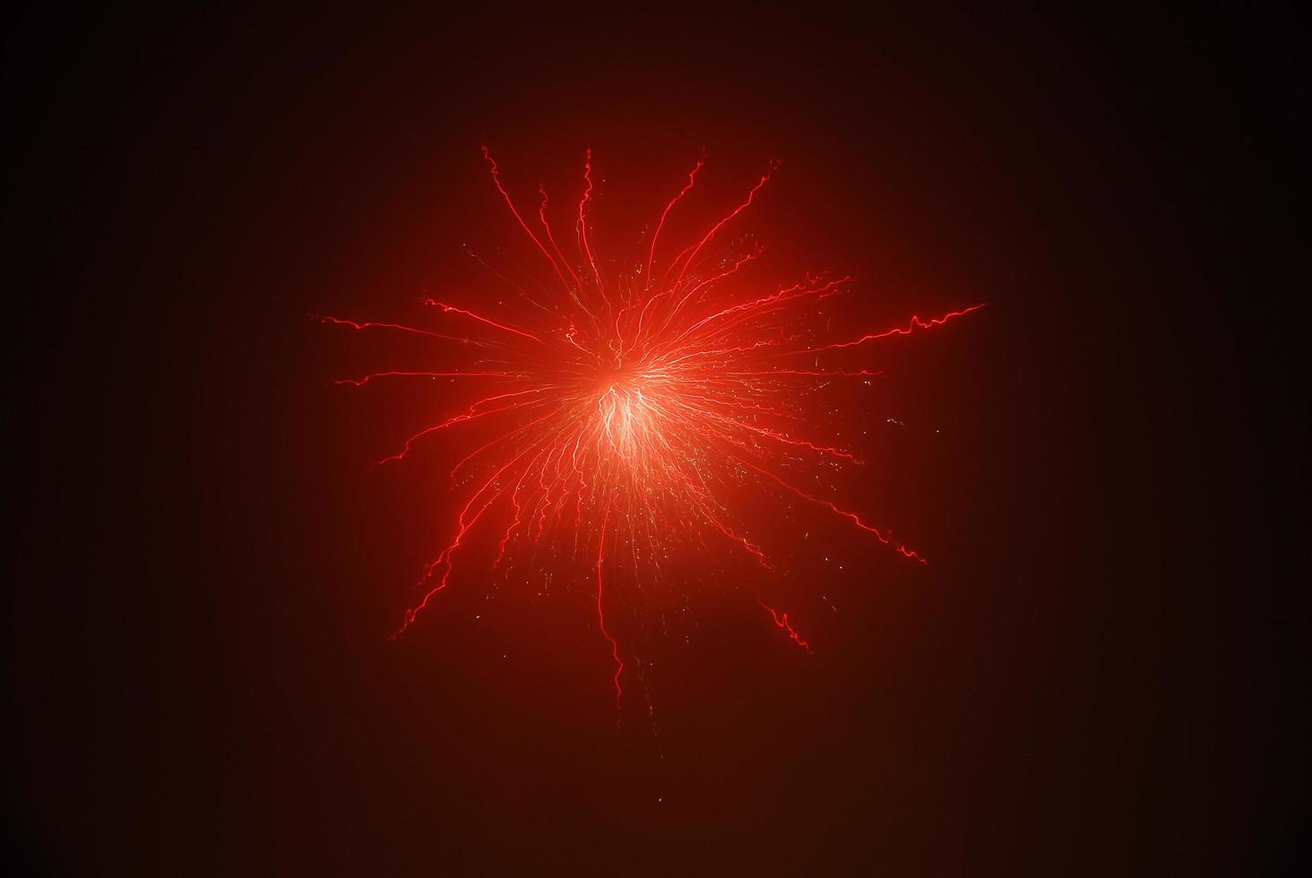 red firework in the night photo