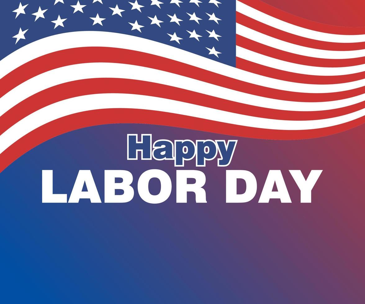 simple text happy labor day greetings vector