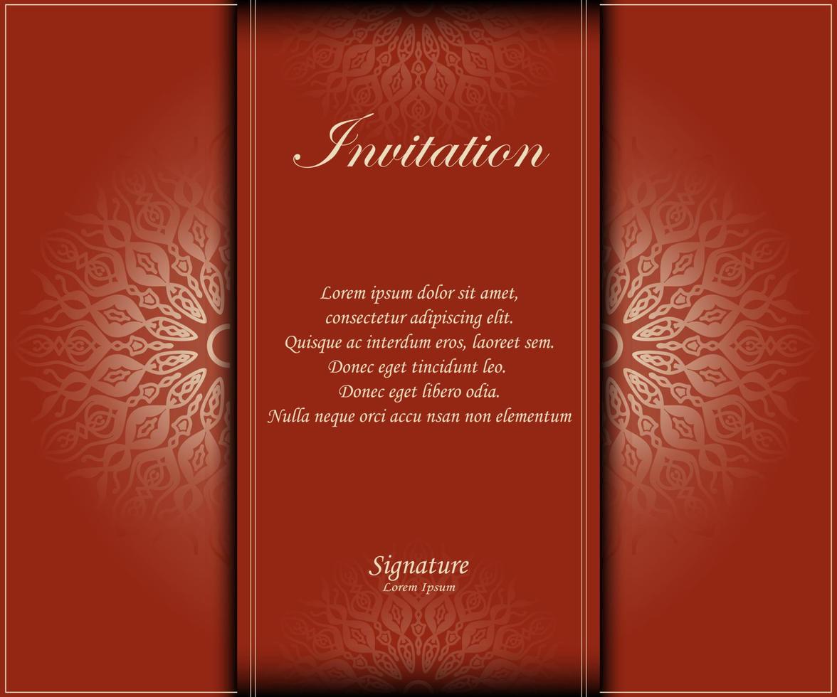 classic mandala background invitation vector